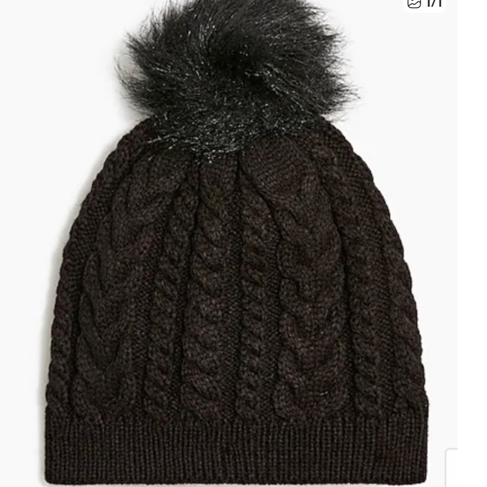 J. Crew Dark black Knit Beanie